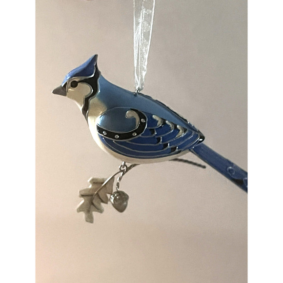 NIB HALLMARK Keepsake 2007 BLUE JAY BEAUTY OF THE BIRDS Christmas Ornament - Picture 3 of 6